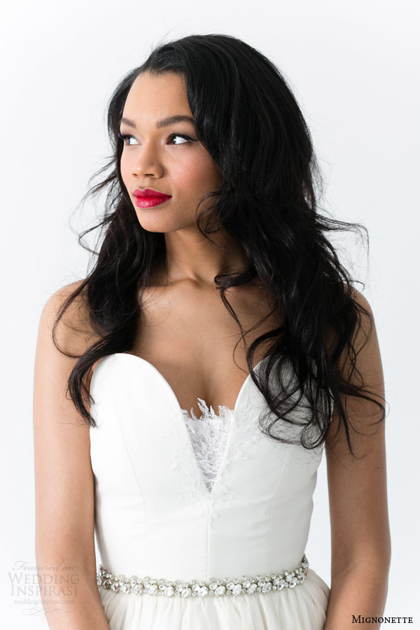 mignonette bridal spring 2014 sarah elizabeth strapless wedding dress bodice close up mignonette bridal spring 2014 sarah elizabeth strapless wedding dress bodice close up