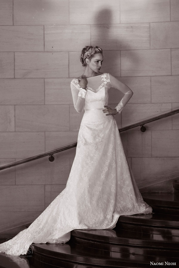 naomi neoh 2014 secret garden angelica long sleeve wedding dress front