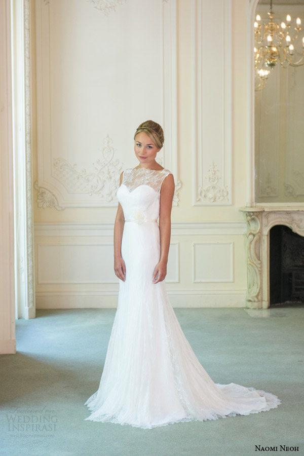 naomi neoh bridal 2014 ivory orchid sleeveless wedding dress