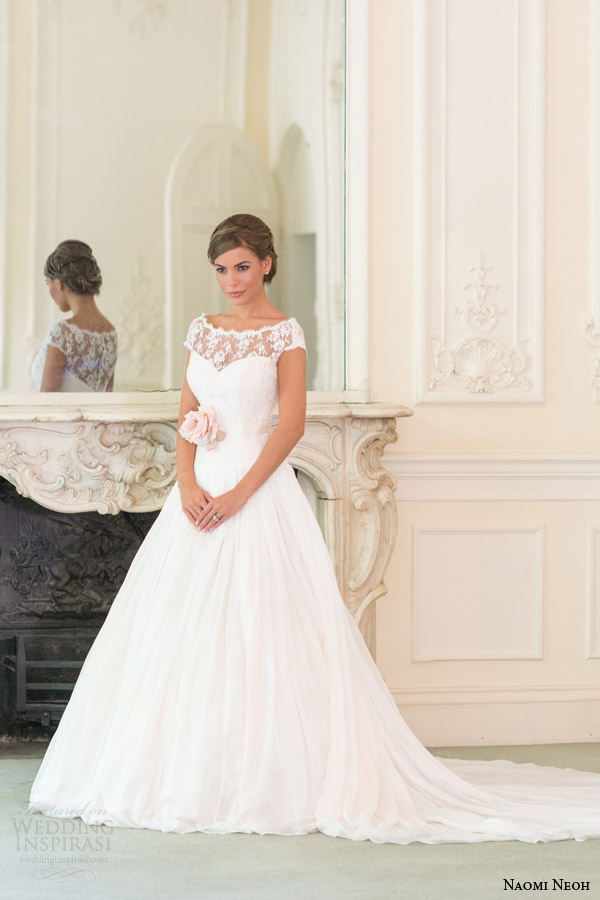 naomi neoh bridal 2014 lily wedding dress cap sleeve front button back naomi neoh bridal 2014 lily wedding dress cap sleeve front button back