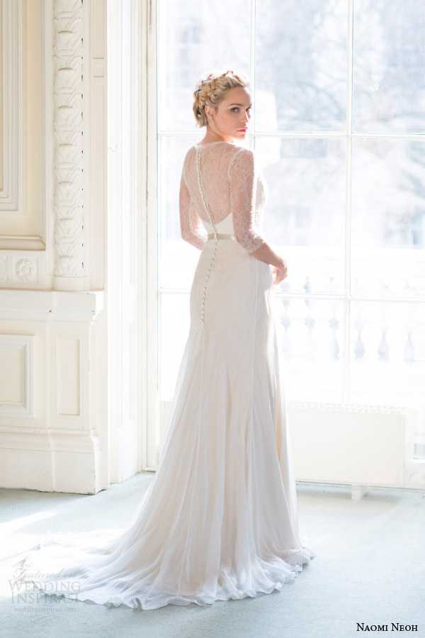 naomi neoh wedding dresses 2014 peony bridal gown with sleeves back buttons naomi neoh wedding dresses 2014 peony bridal gown with sleeves back buttons
