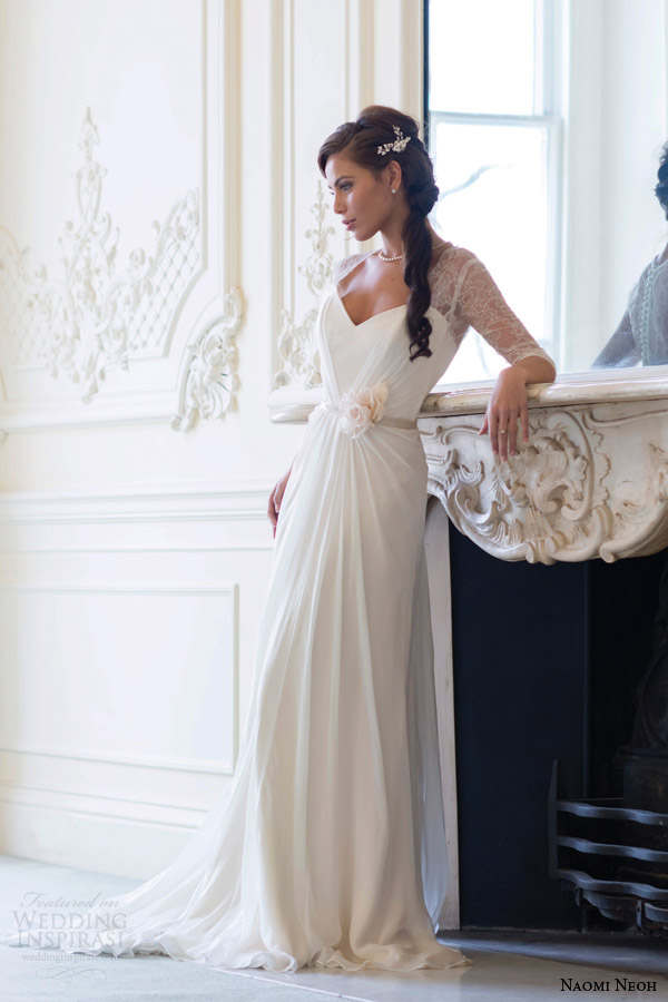 naomi neoh wedding dresses 2014 peony bridal gown with sleeves