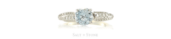salt and stone custom jewelry blue diamond wave ring designed by jacqueline stone