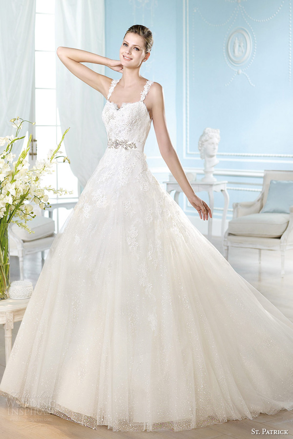 st patrick wedding dresses 2014 bridal hamdi gown with lace straps