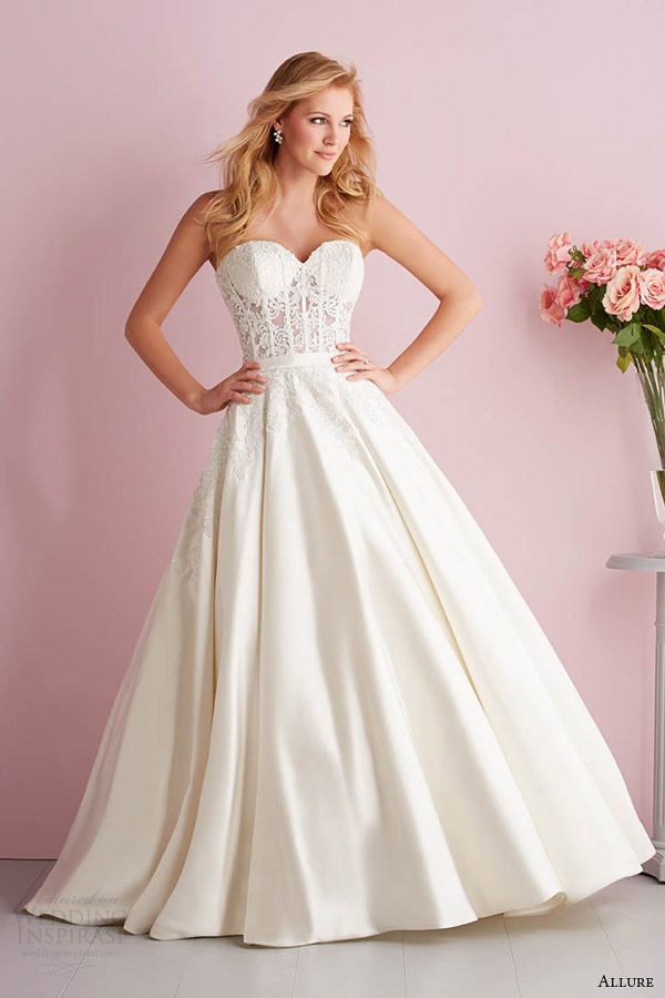 allure bridals spring 2014 allure romance strapless wedding dress style 2706