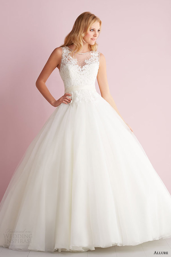 allure romance spring 2014 sleeveless wedding dress style 2704