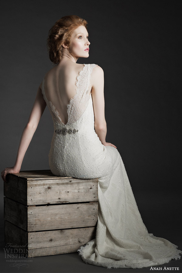 anais anette fall 2014 bridal beatrice wedding dress back view