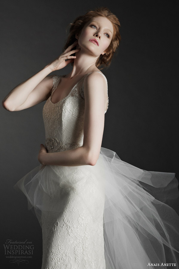 anais anette fall 2014 bridal odette wedding dress close up bodice