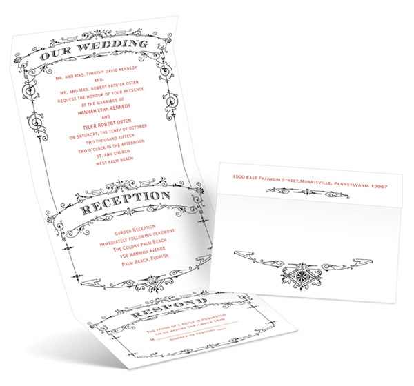 anns bridal bargains invitation cards wedding playbill send and seal invite