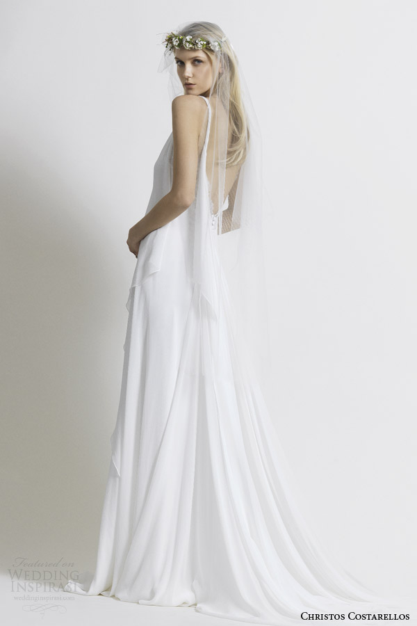 christos costarellos wedding dresses 2014 bridal grecian draped gown