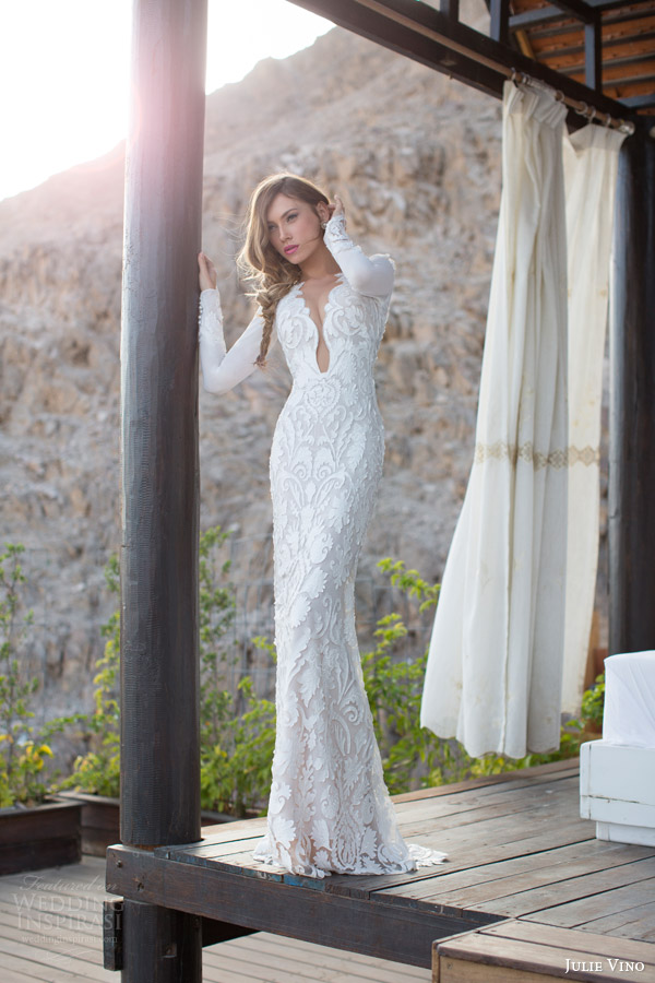julie vino bridal 2014 2015 daniella long sleeve wedding dress