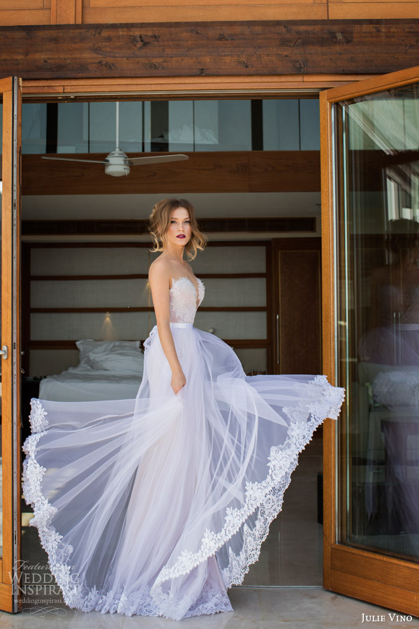 julie vino wedding dresses spring 2014 mariposa sheath wedding dress over skirt