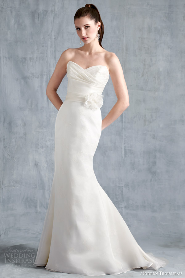 modern trousseau wedding dresses spring 2015 logan strapless gown