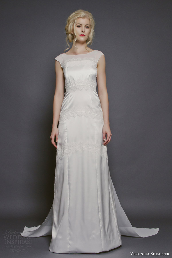 veronica sheaffer bridal fall 2014 orchid wedding dress cap sleeves