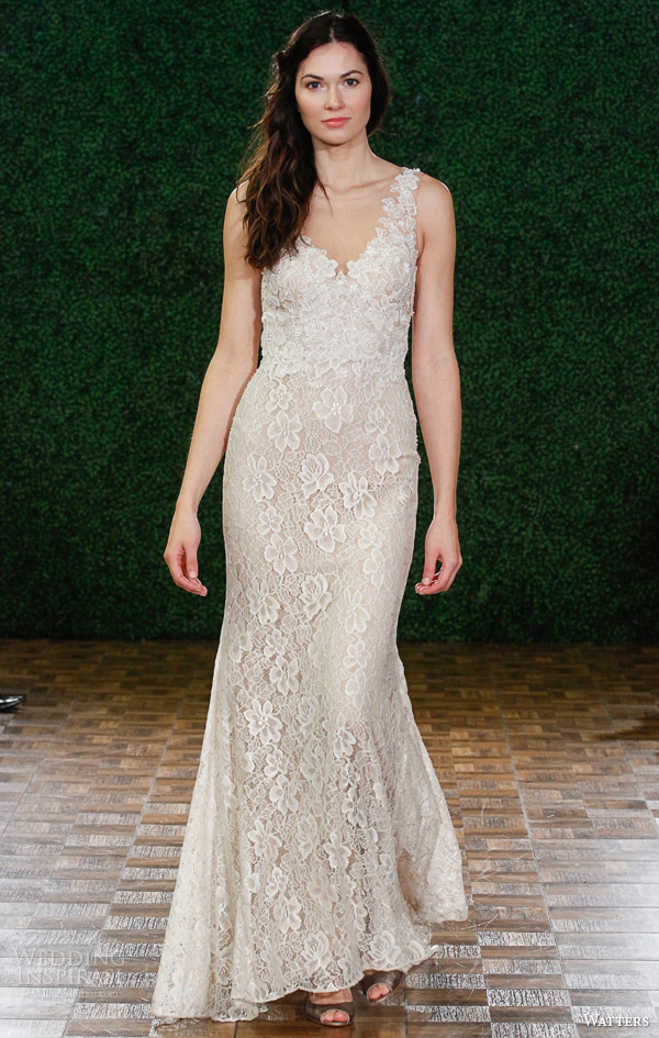 watters bridal spring 2015 sleeveless nude wedding dress style 6012b leandra