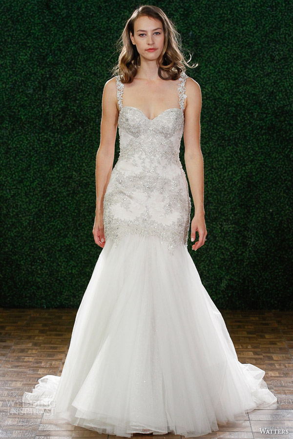 watters spring 2015 wedding dress with straps style 6024b vienna