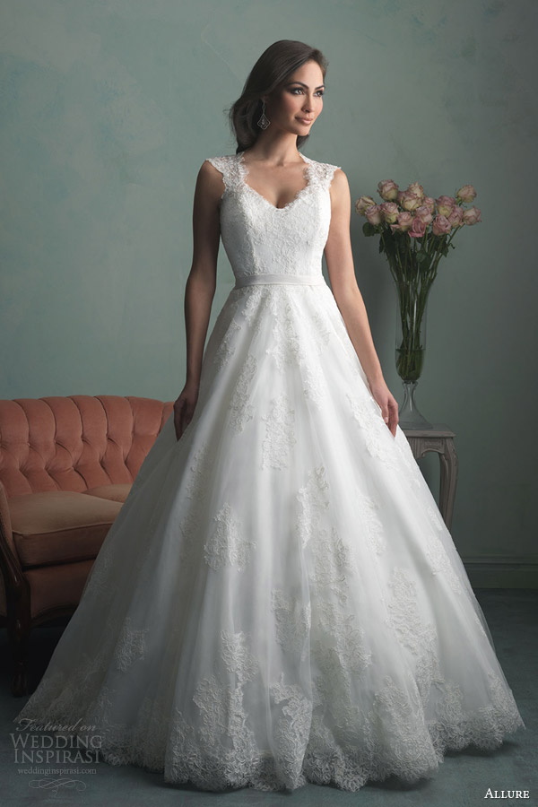 allure bridals fall 2014 ball gown wedding dress style 9166