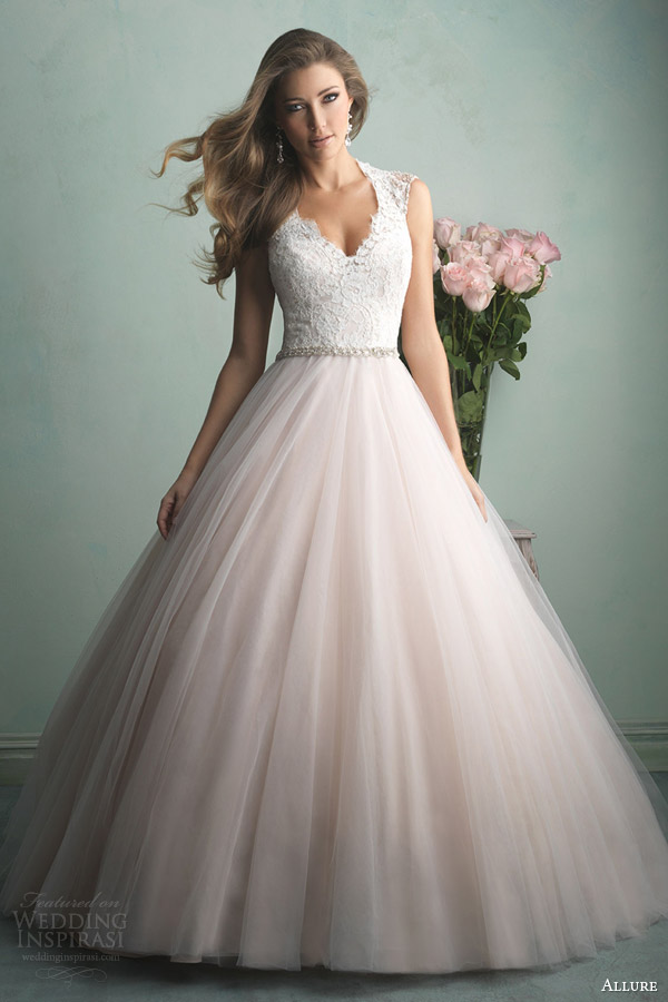 allure bridals fall 2014 champagne pink color wedding dress style 9163 allure bridals fall 2014 champagne pink color wedding dress style 9163