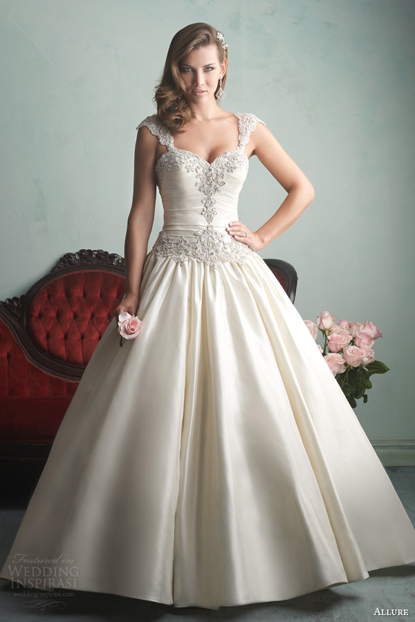 allure bridals fall 2014 ivory ball gown wedding dress cap sleeves style 9161 allure bridals fall 2014 ivory ball gown wedding dress cap sleeves style 9161