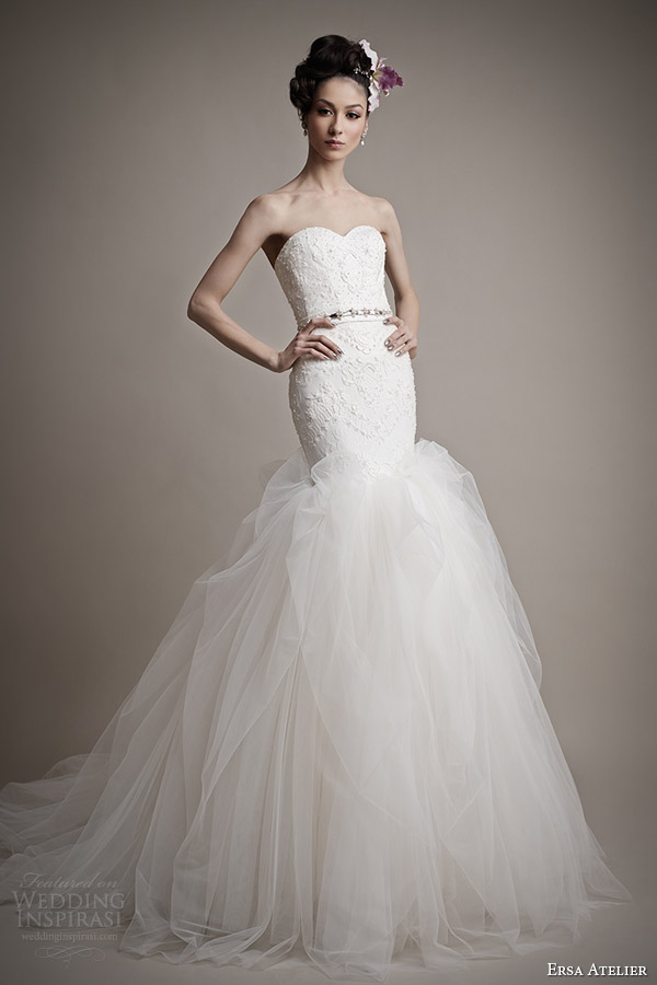 ersa atelier 2015 bridal catherina wedding dress strapless