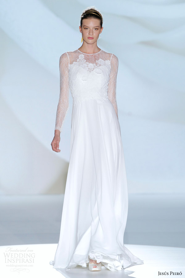 jesus peiro wedding dress 2015 barcelona bridal week