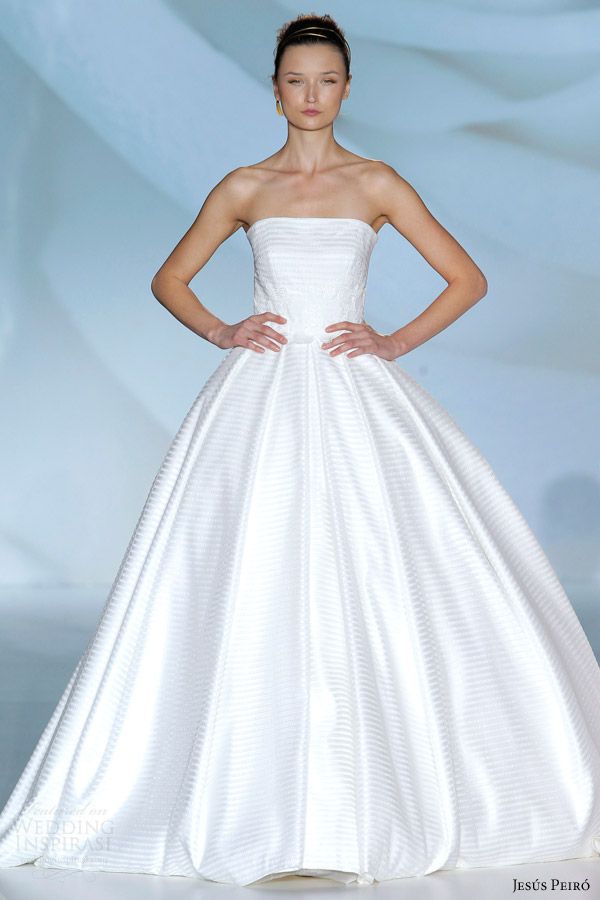 jesus peiro wedding dress 2015 strapless ball gown