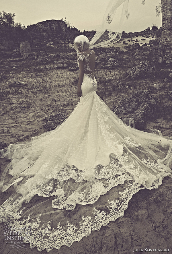 julia kontogruni 2015 mermaid wedding dress illusion back train view julia kontogruni 2015 mermaid wedding dress illusion back train view