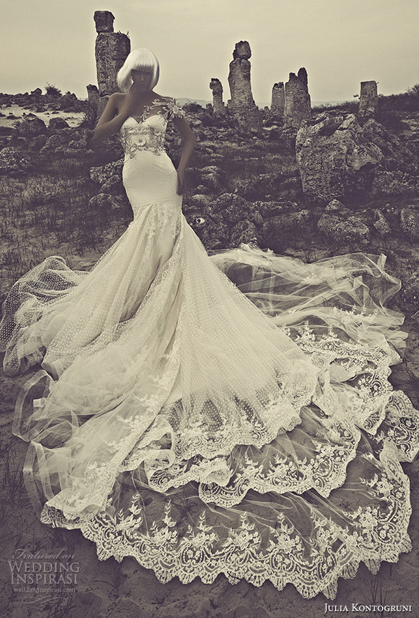 julia kontogruni 2015 mermaid wedding dress illusion front view julia kontogruni 2015 mermaid wedding dress illusion front view