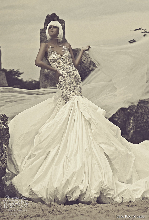 julia kontogruni 2015 wedding dress heavily embellished front view