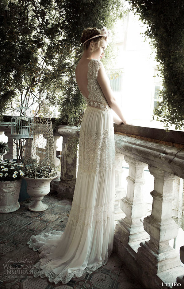 lihi hod bridal spring 2014 ginger lily wedding dress side view