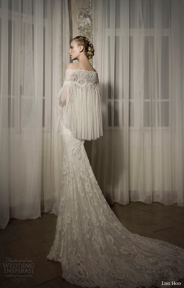 lihi hod wedding dresses 2014 harmony strapless gown lace cape