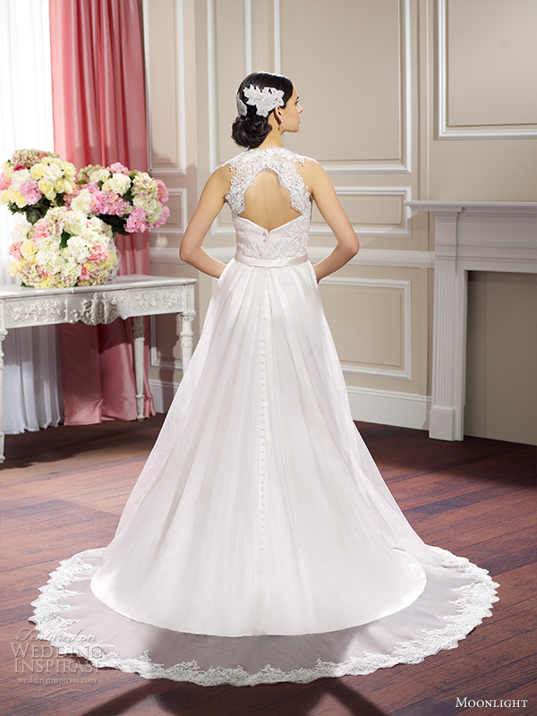 moonlight collection fall 2014 wedding dress j6312 back view