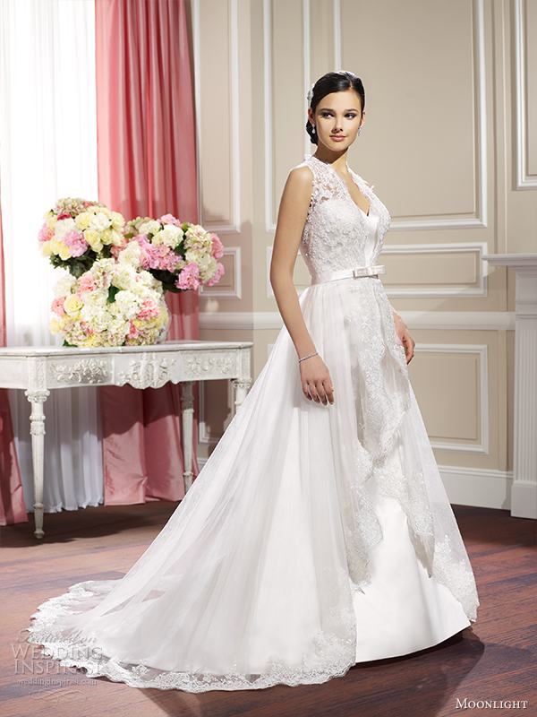 moonlight collection fall 2014 wedding dress j6312 front view