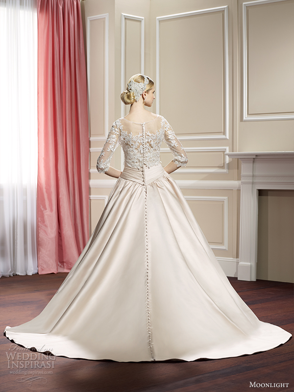 moonlight collection fall 2014 wedding dress j6314 back view