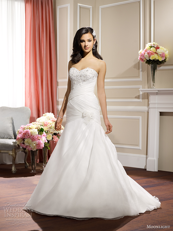 moonlight collection fall 2014 wedding dress j6315 front view
