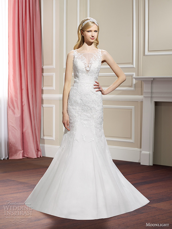 moonlight collection fall 2014 wedding dress j6316 front view
