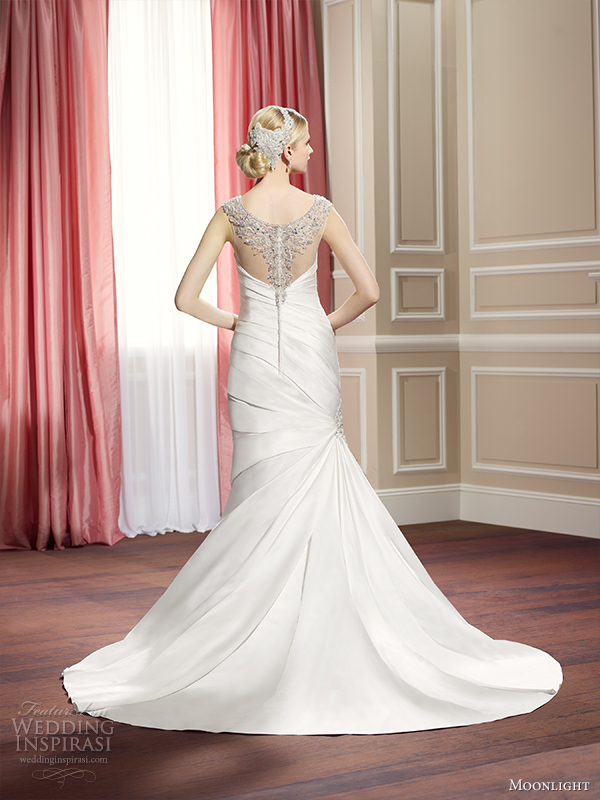 moonlight collection fall 2014 wedding dress j6317 back view