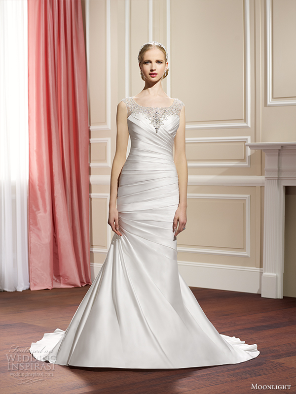 moonlight collection fall 2014 wedding dress j6317 front view