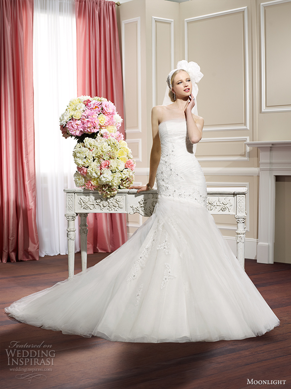 moonlight collection fall 2014 wedding dress j6325 front view