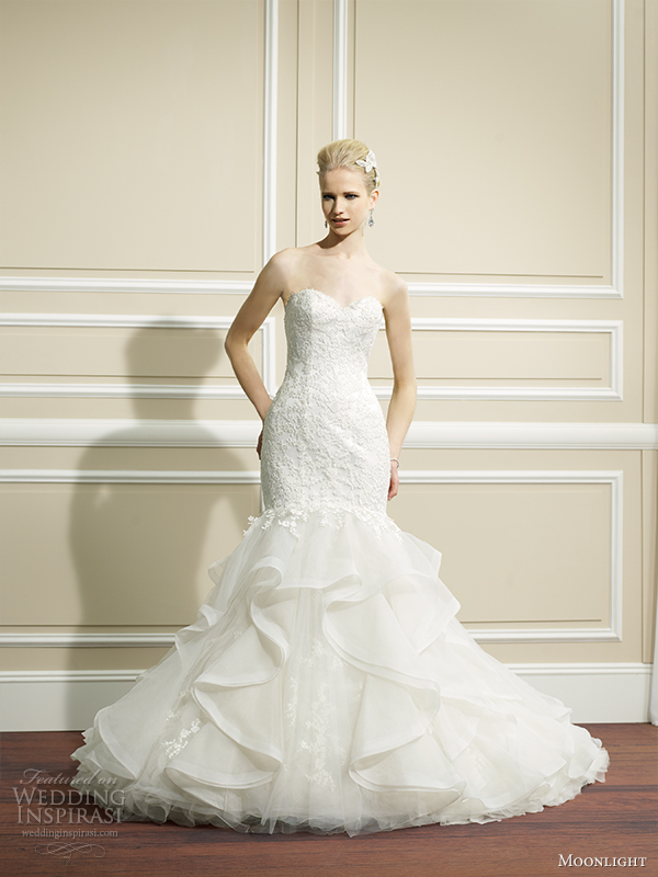 moonlight couture fall 2014 wedding dress h1267 front view 2