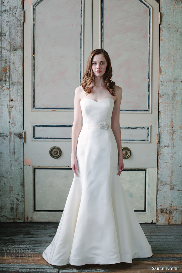 sareh nouri bridal spring 2015 annie strapless trumpet gown