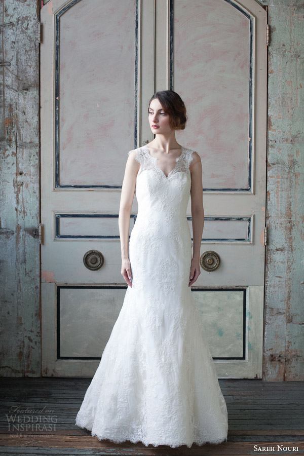 sareh nouri bridal spring 2015 ella wedding dress french alencon lace