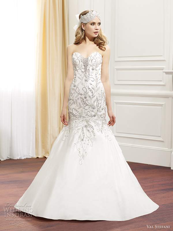 val stefani fall 2014 wedding dress d8072 front view