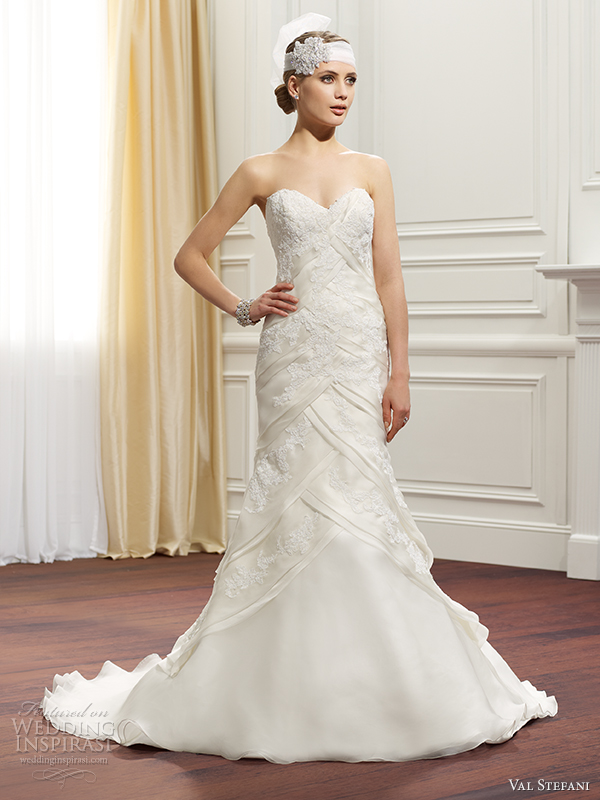 val stefani fall 2014 wedding dress d8073 front view