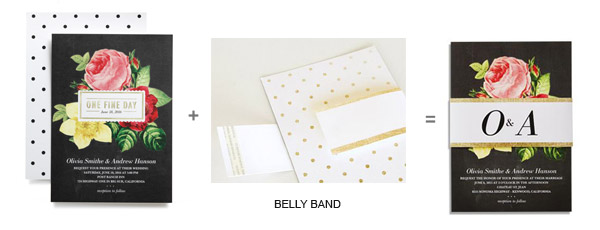wedding paper divas diy wedding invitation cards with belly bands