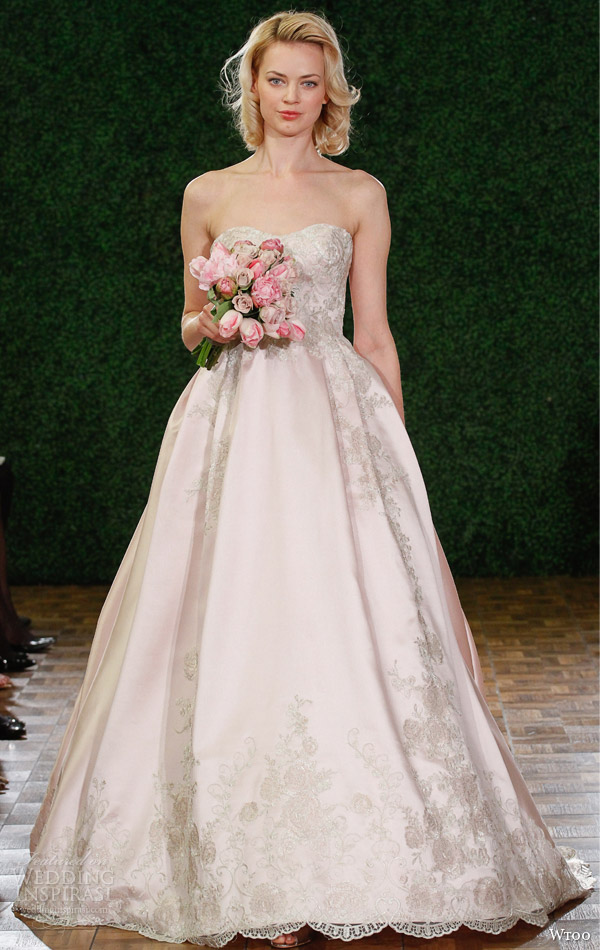 wtoo fall 2014 watters mathilda strapless ball gown wedding dress