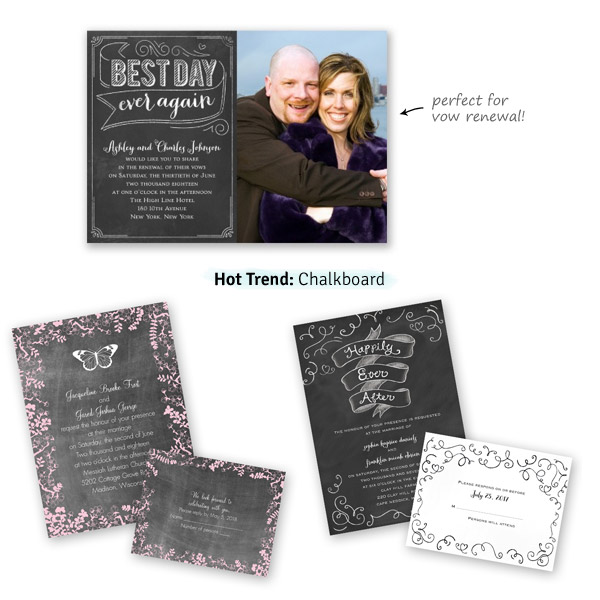 anns bridal bargains bridal stationery chalkboard wedding invitation photo cards