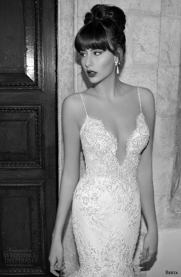 berta bridal edition 2014 mermaid wedding dress straps close up