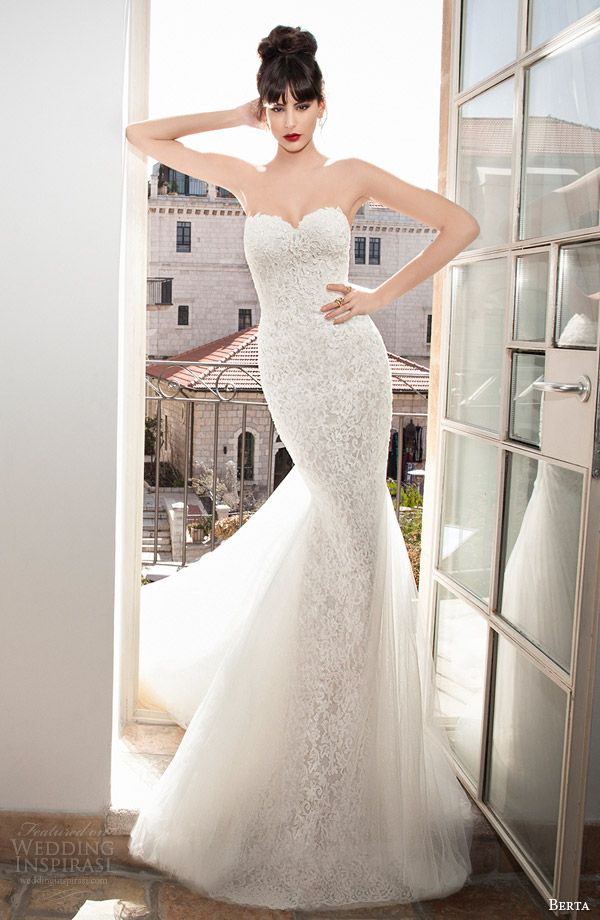 berta wedding dress summer edition 2014 strapless mermaid gown