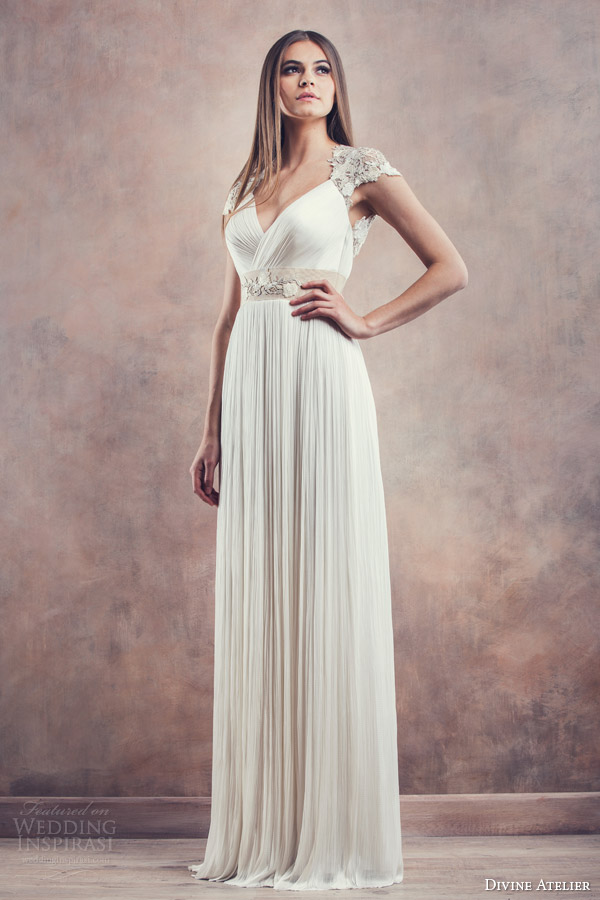 divine atelier 2014 helena cap sleeve wedding dress